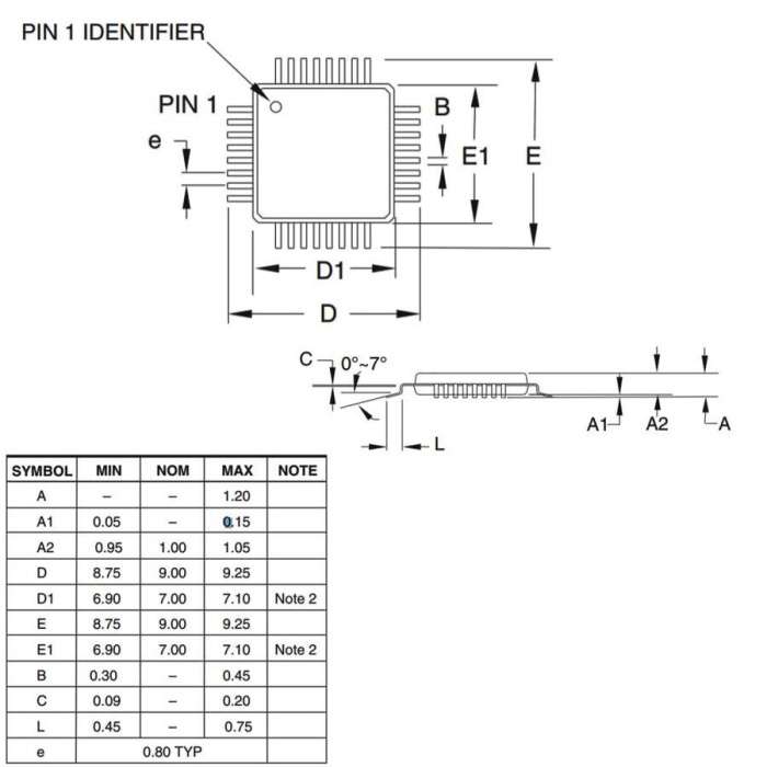 ATMEGA88-20AU SMD 8-Bit 20MHz Mikrodenetleyici TQFP-32