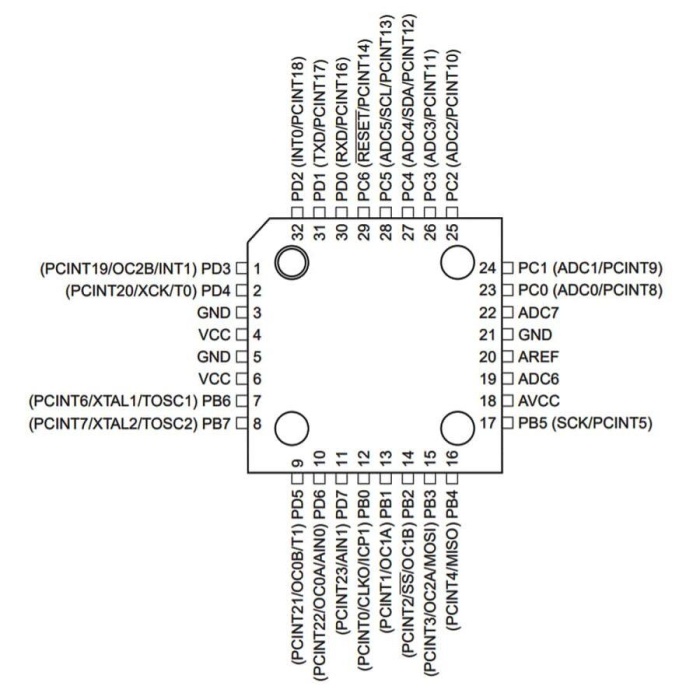 ATMEGA168PA-AU SMD 8-Bit 20MHz Mikrodenetleyici TQFP-32