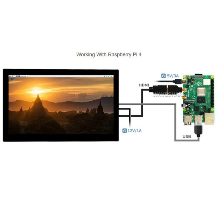 13.3 inç Kapasitif Dokunmatik Ekran LCD 1920×1080 HDMI IPS