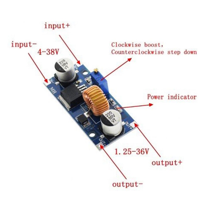 XL4015 5A Ayarlanabilir DC/DC Voltaj Düşürücü