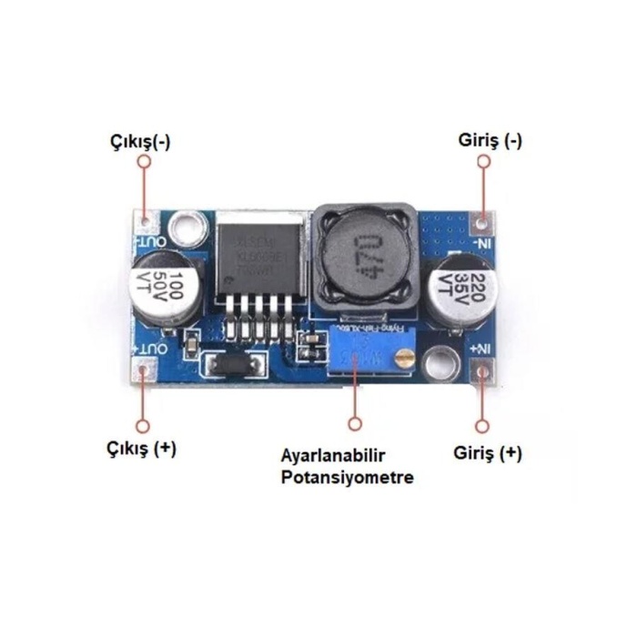 XL6009 Ayarlanabilir DC-DC Voltaj Regülatörü Modülü