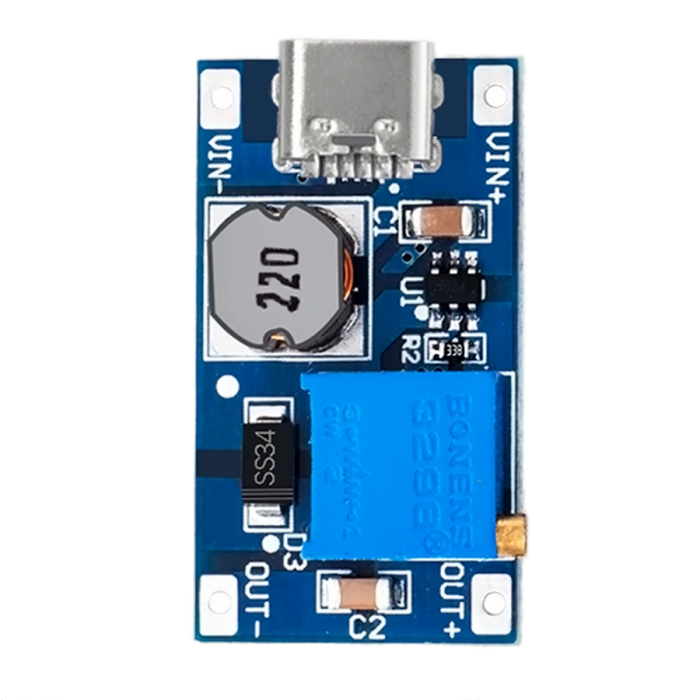 MT3608 2A Type-C USB Yükselteç DC-DC Aşamalı Güç Modülü