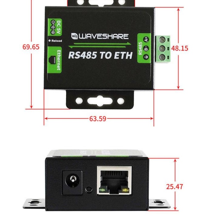 RS485 - Ethernet Dönüştürücü