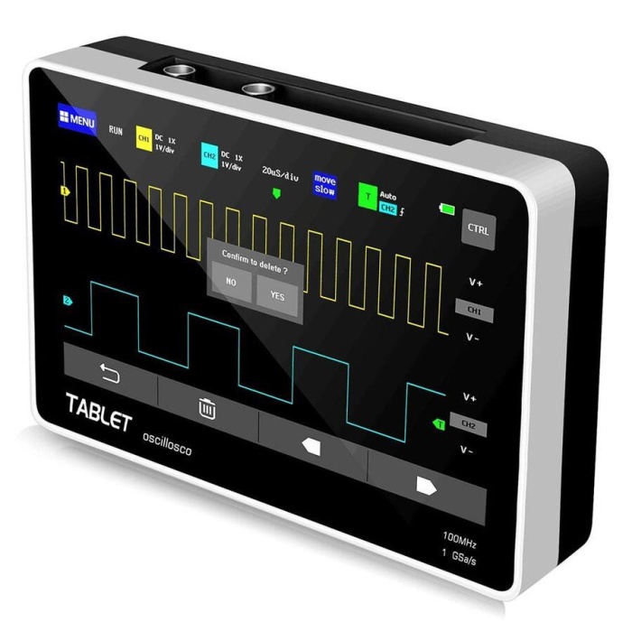 ADS1013D 100MHz 2 Kanal 1GSa/s Dijital Dokunmatik Tablet Osiloskop