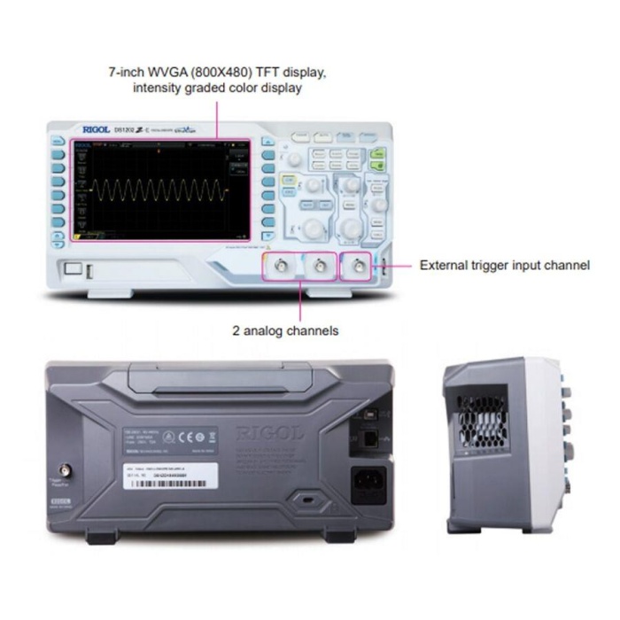 Rigol 100MHz 2 Kanallı 1GS/s Dijital Osiloskop DS1102Z-E