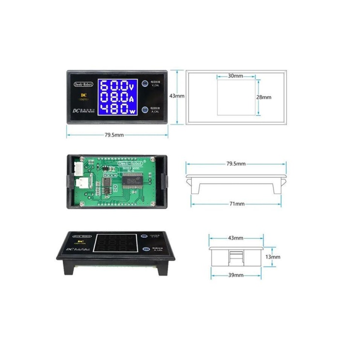 0-100v 10A 1000W Voltmetre - Ampermetre - Wattmetre