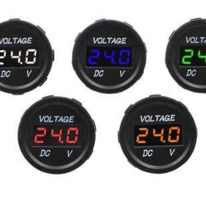 DC 7V-48V LED Dijital Voltmetre-Turuncu