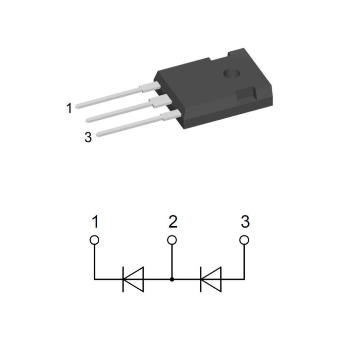 DMA50P1200HR Diyot 1200V 50A ISO247 THT