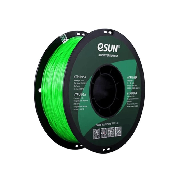 Esun eTPU-95A Filament Transparan Yeşil