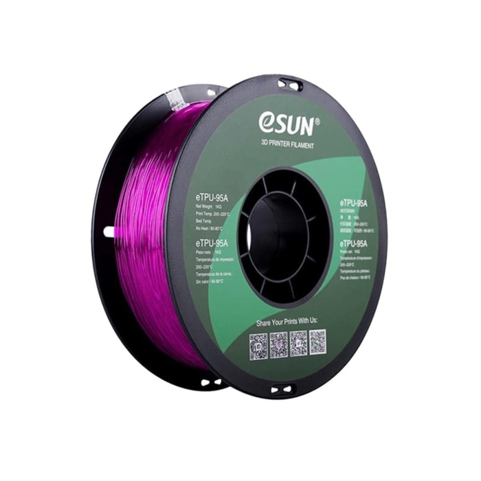 Esun eTPU-95A Filament Transparan Mor