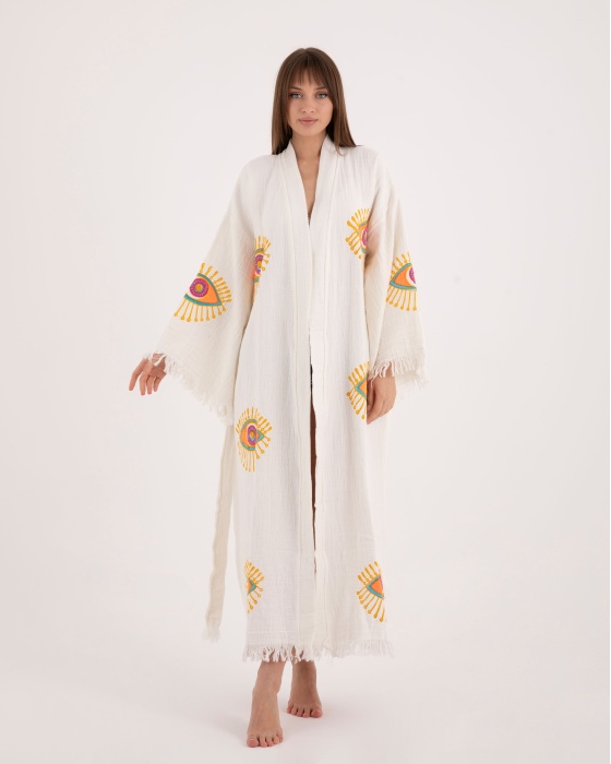 Bornoz ,Plaj Kıyafeti,Kimono , Kaftan ,Sabahlık &   Krizantem Nazar Göz