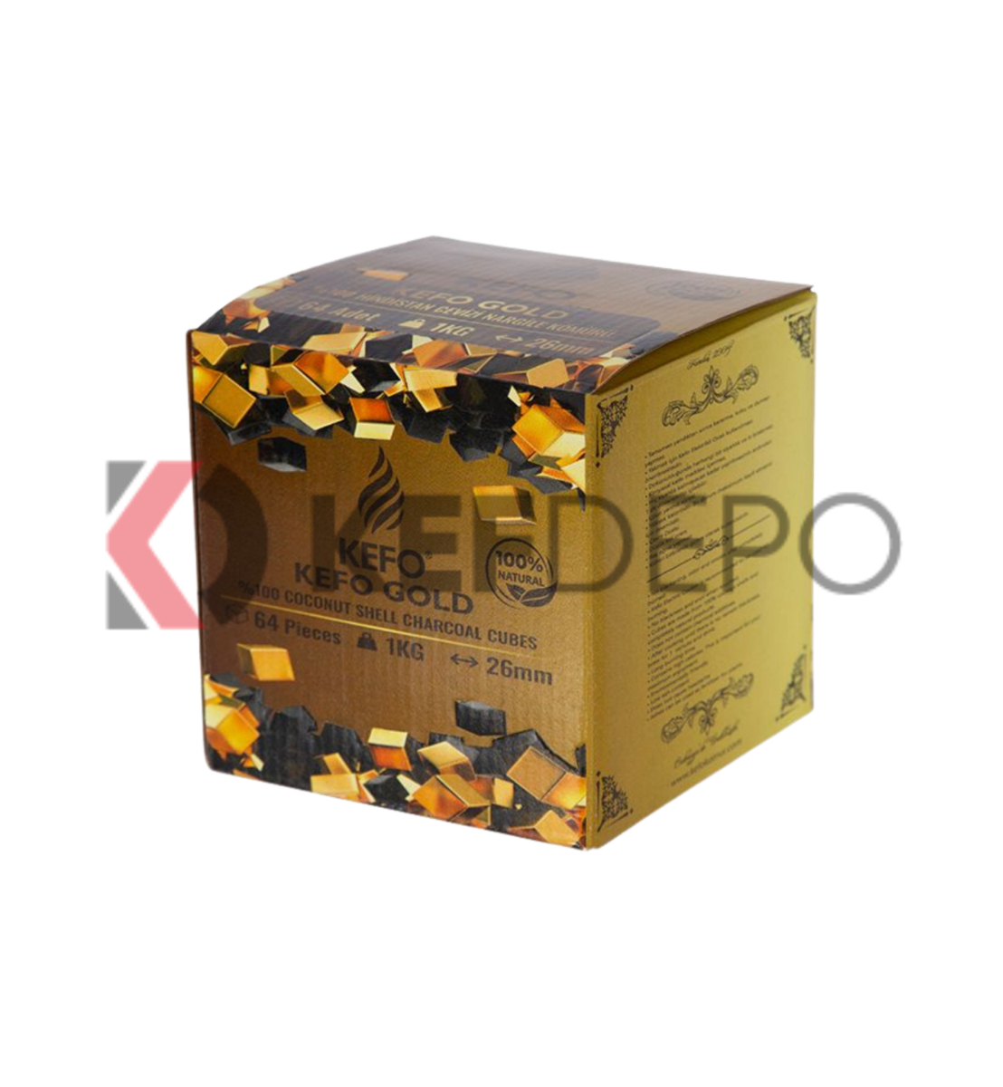 KEFO GOLD 26 mm 1 KG Hindistan Cevizi Kömürü K-131