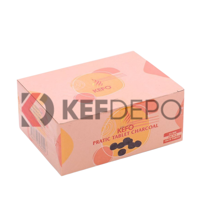 KEFO PRATİK TABLET KÖMÜR 33 mm 10X10 tablet