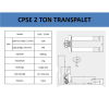 Cas Cpse 2000 kg. Tartılı Transpalet