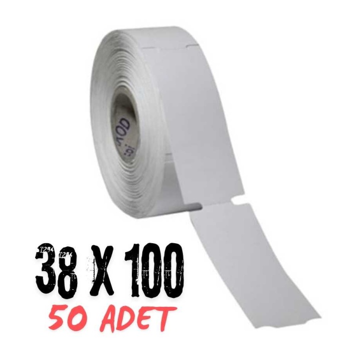 Raf Etiketi 50 Adet  38 x 100 350 Sarım