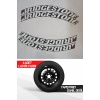 Bridgestone Motosiklet Ve Otomobil Araç 3d Oto Lastik Yazısı Sticker Arma 4 Adet