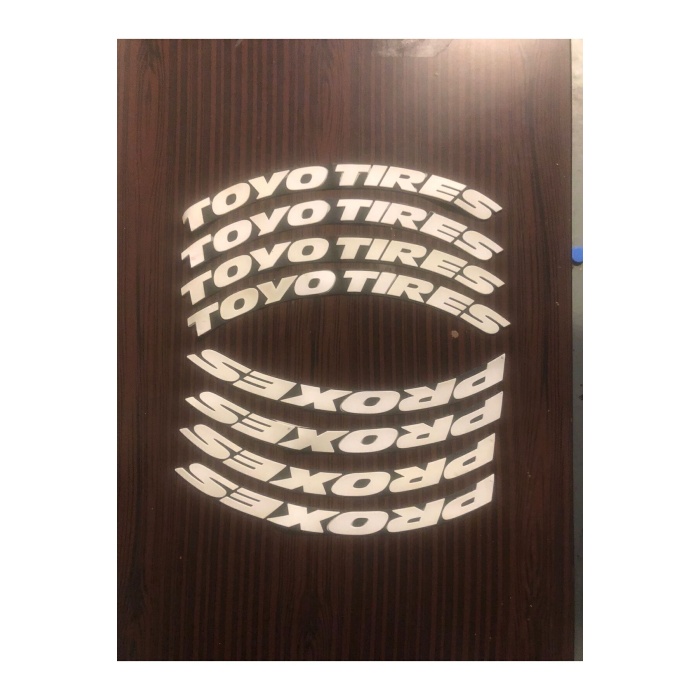 Toyotires Motosiklet Ve Otomobil Lastik Yazısı Sticker Arma Uyumlu