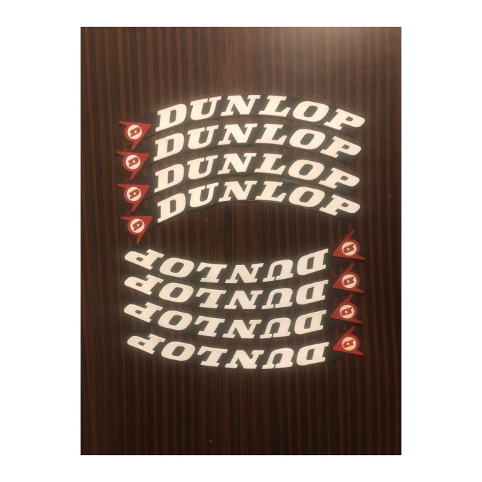 Dunlop Motosiklet Ve Otomobil Lastik Yazısı Sticker Arma 8 Adet