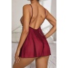 Bordo Dantel Özel Tasarım Bodysuit Gecelik