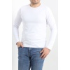 Bisiklet Yaka Erkek İnce Sweat Beyaz - 21483.200.