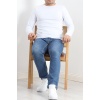 Bisiklet Yaka Erkek İnce Sweat Beyaz - 21483.200.