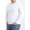 Bisiklet Yaka Erkek İnce Sweat Beyaz - 21483.200.