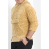 Kanguru Cep Kapşonlu Peluş Sweat Camel - 9062.1153.