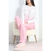 Milan Kumaş Baskılı Pijama Takımı Pembe - 20782.1890.