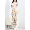 Paçası Peluşlu Polar Cepli Pijama Altı Taş - 20581.1287.