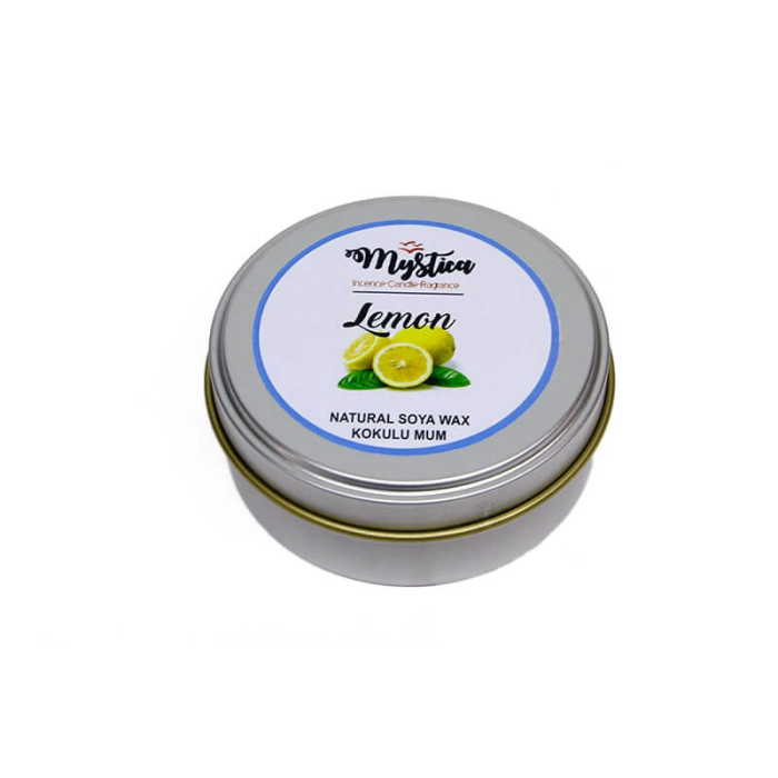 Soya Wax Mum Kokulu Tenekede Lemon