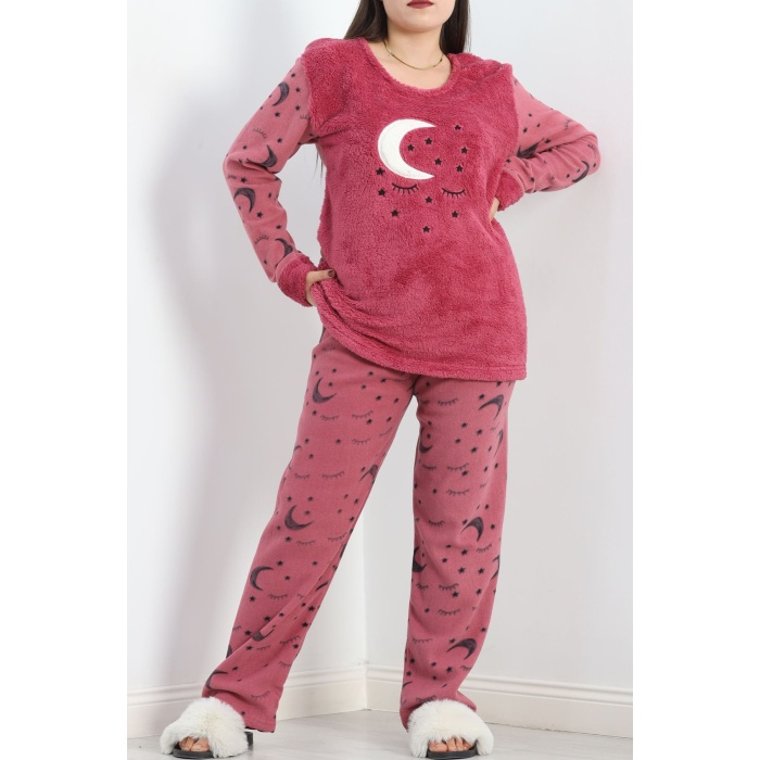 Battal Polar Pijama Takımı Fuşya - 19199.1048.