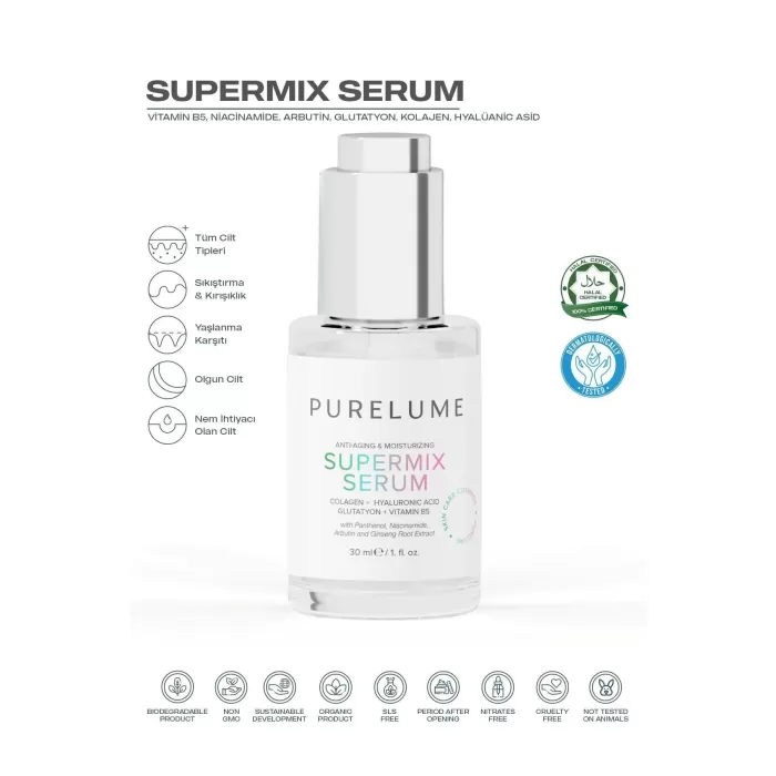 PURELUME SUPER MIX BOTOX ETKİLİ CİLT SIKILAŞTIRICI BAKIM SERUMU 30 ml