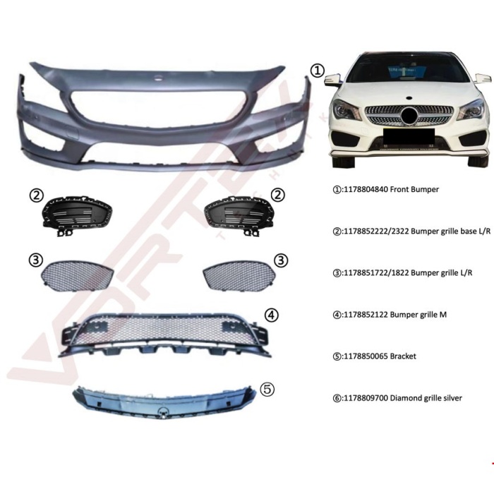 ÖN TAMPON SET (AMG) CLA W117 2013-