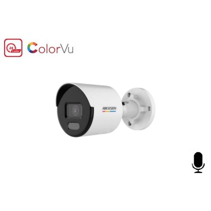 HIKVISION DS-2CD1047G0-LUF 4MP 4mm ColorVu IP Bullet Kamera (Dahili Sesli)