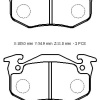 RENAULT MEGANE- 1- 98/99; ARKA FREN BALATASI (DİSK) (105X54,9X11) (BRAMAX)