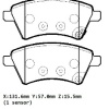 FIAT SEDICI- 07/08; ÖN FREN BALATASI 1,6/1,9/2,0 (KABLOSUZ)(DİSK) (131,6X57X15,5)(BRAMAX)