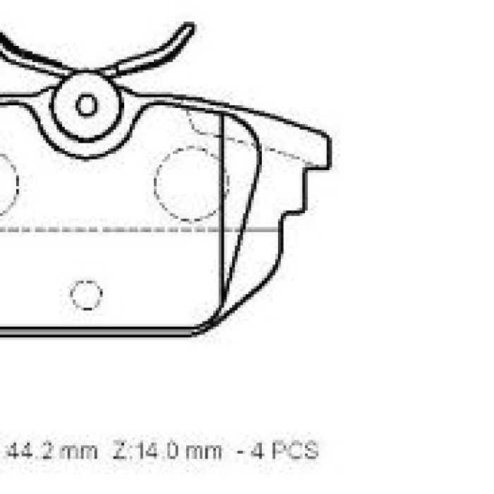 FIAT BRAVO- 97/03; ARKA FREN BALATASI (KABLOSUZ)(DİSK)(87x44.2x14)(BRAMAX)