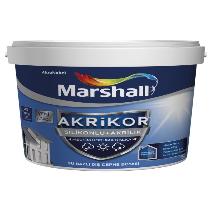 Marshall Dış Cephe Akrikor Silikonlu Boya 3,5kg