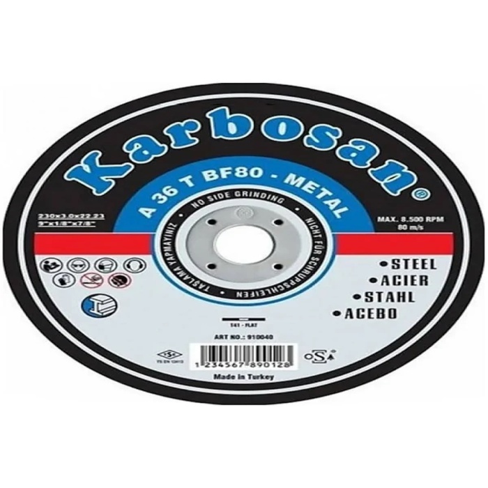 Karbosan Metal Kesici Disk 230x3,0x22,23