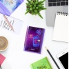 Neon Renkli Kapaklı Mini 3 Bölmeli Kalemli Defter