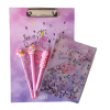 5lİ Kırtasiye Seti- A5 Defter, 3 Adet Kalem, Sekreterlik - FlamingoDesenli