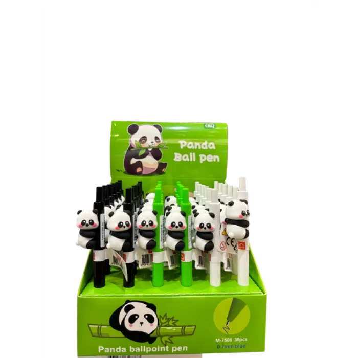 Panda Desenli Tükenmez Kalem 3lü Set