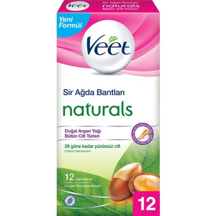 Veet Ağda Bandı Naturals Shea Yağı 12li