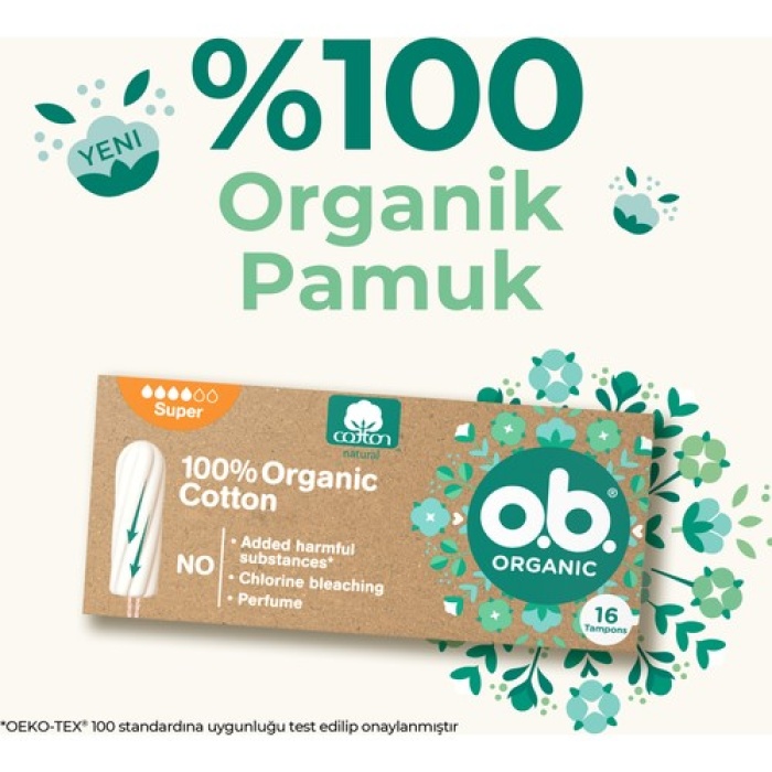 O.b. O.b Organic Super Tampon 16lı Paket