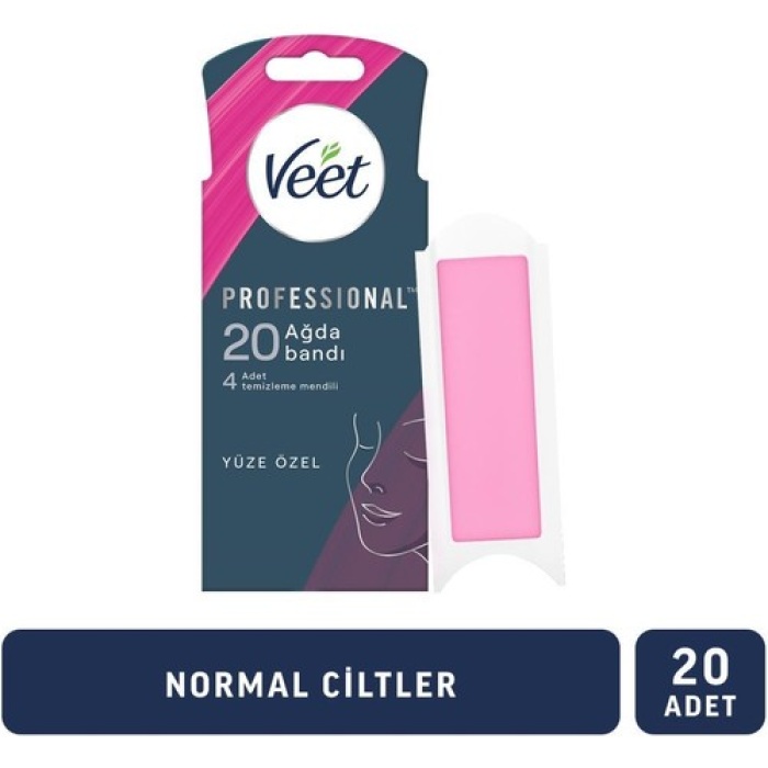 Veet Professional Sir Ağda Bandı Yüz Bölgesi Normal Ciltler 20li