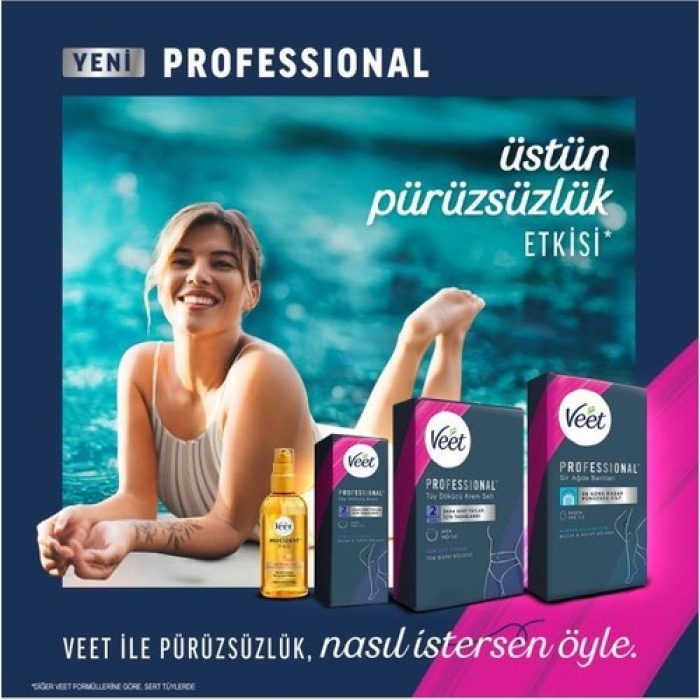 Veet Professional Sir Ağda Bandı Bikini Ve Koltukaltı Bölgesi Normal Ciltler 16’lı