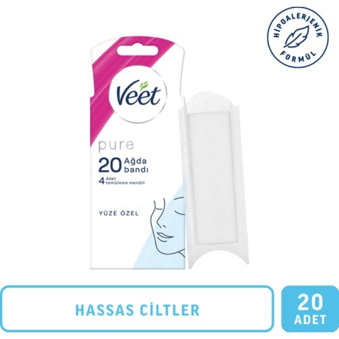 Veet Pure Hipoalerjenik Sir Ağda Bandı Yüz Bölgesi 20li