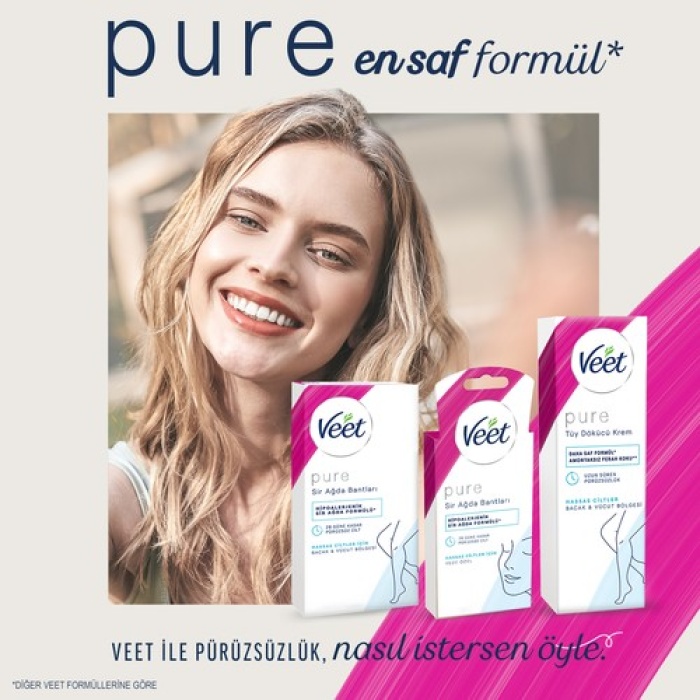 Veet Pure Hipoalerjenik Sir Ağda Bandı Bacak & Vücut Bölgesi 20li