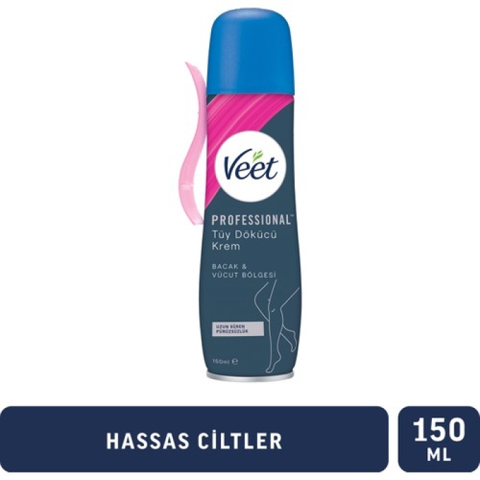 Veet Professional Tüy Dökücü Krem Sprey Bacak&vücut Bölgesi Hassas Ciltler 150ml