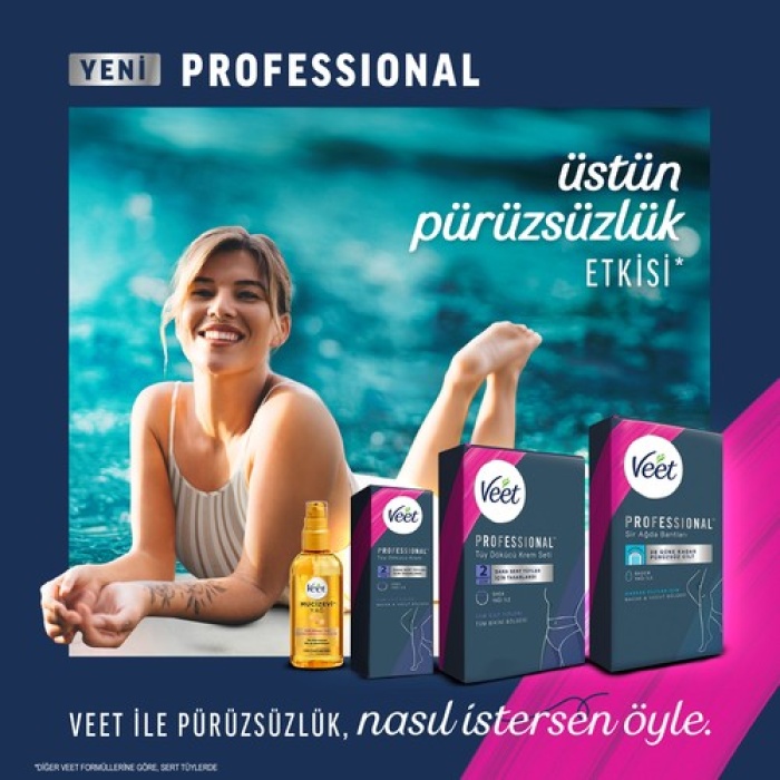 Veet Professional Tüy Dökücü Krem Sprey Bacak&vücut Bölgesi Hassas Ciltler 150ml